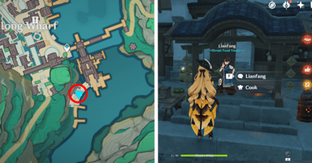 Genshin - Lianfang Shop Location in Yilong Wharf