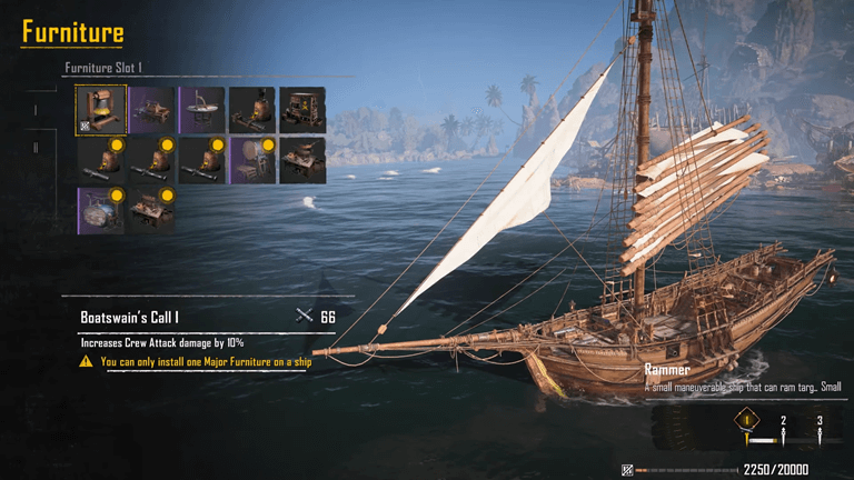 Skull and Bones - Ship Furniture