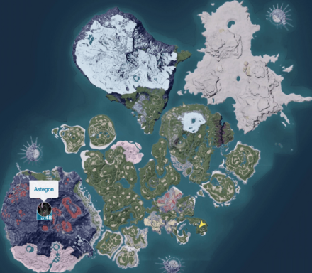 Palworld Astegon Map Location