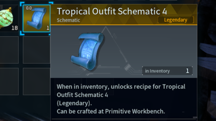 Palworld - Tropical Outfit Legendary Schematic