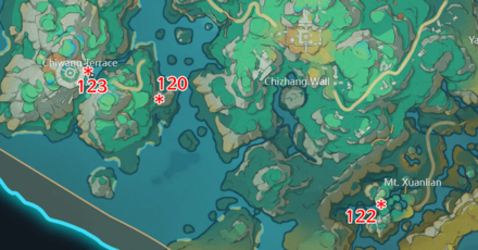 Genshin - Liyue, Southern Mountain Radiant Spincrystals