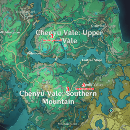 Genshin - Malachitin Lumibug Locations