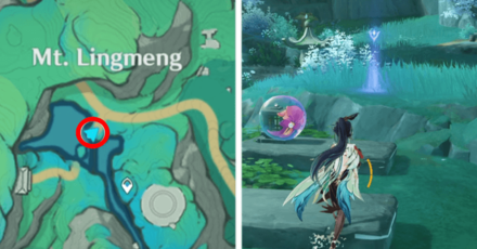 Genshin - Viewpoint in Mt. Lingmeng