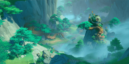 Genshin - Chenyu Vale Viewpoint - Valley of Vibrant Butterflies