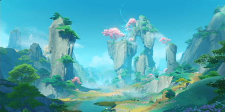 Genshin - Chenyu Vale Viewpoint - Clear Skies Over Xuanlian