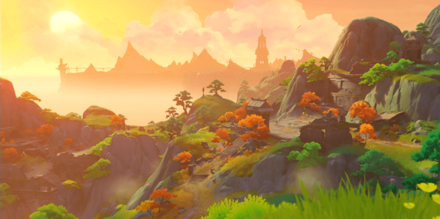Genshin - Chenyu Vale Viewpoint - Desolate Foothill Shrines