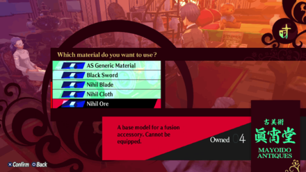 Persona 3 Reload - Used to Create Fusion Equipment