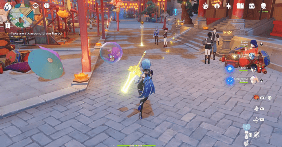 Genshin - Take a walk around Liyue Harbor