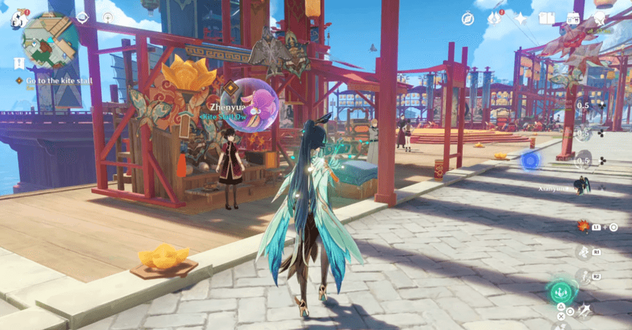 Genshin - Go to the kite stall