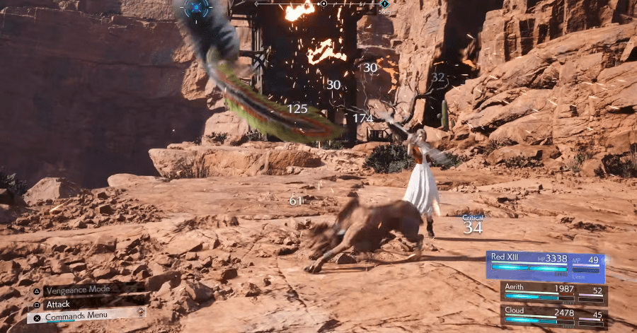 FF7 Rebirth - playable Red XIII