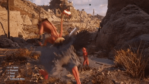 FF7 Rebirth - exploring with chocobos