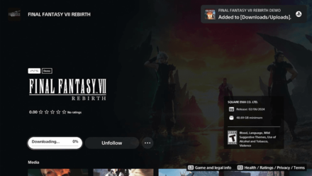 FF7 Rebirth - Wait for the Download to Finish