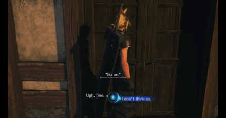 FF7 Rebirth - Strife Residence Dialogue Option