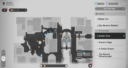Honkai Star Rail -line inferiority map