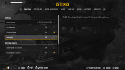 Skull and Bones Settings