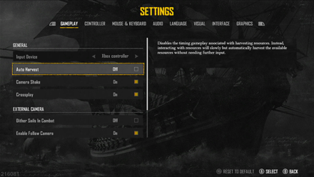 Skull and Bones - Turn Off Auto Harvester