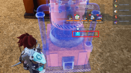 Palworld - Cancel the Construction