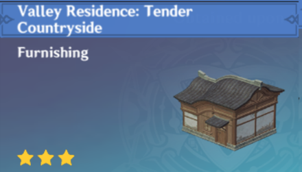 Genshin Impact - How to Get Valley Residence: Tender Countryside Furnishing