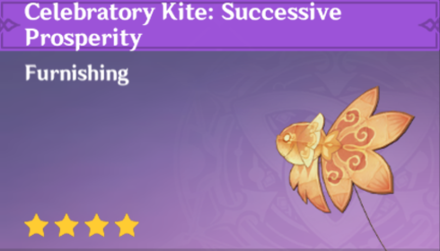 Genshin Impact - How to Get Celebratory Kite - Successive Prosperity Furnishing