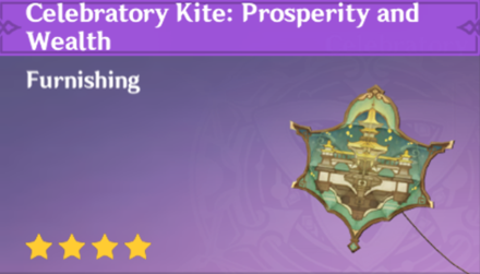 Genshin Impact - How to Get Celebratory Kite - Prosperity and Wealth Furnishing