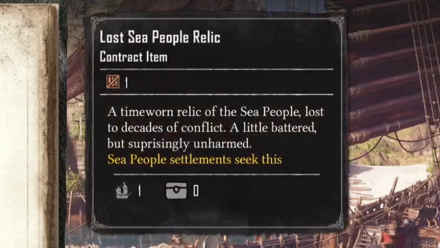 Skull and Bones - Sea People Relic Clue Message