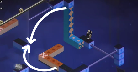 Star Rail - Dream Ticker Shallow Dreamscape 2 - Rotate the Blue and Orange Blocks