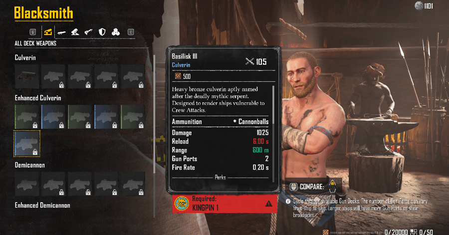 Skull and Bones - Unlock Better Weapons with Higher Infamy