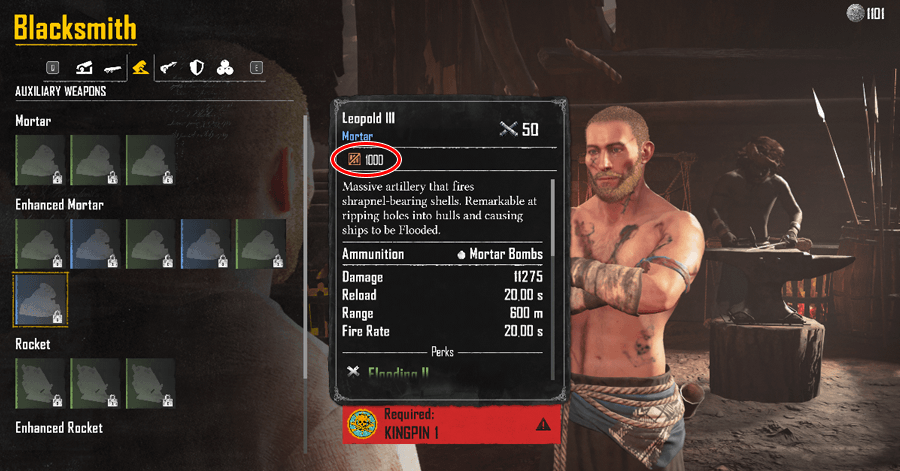 Skull and Bones - Weapon Weight