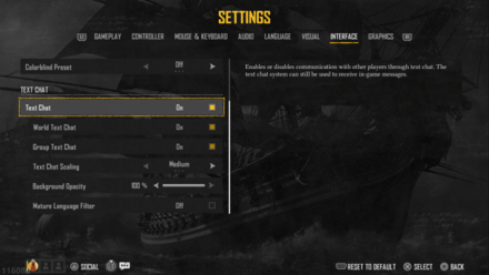 Skull and Bones - Interface Settings