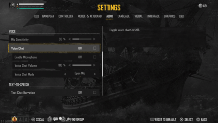Skull and Bones - Enable Voice Chat in Audio Settings