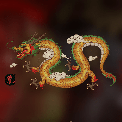 New Year Dragon Large Decal