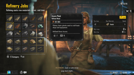 Skull and Bones - Crafting Acacia Plank