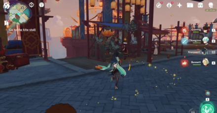 Genshin - The Glede Returns to the Pavilion - Go to the Kite Stall