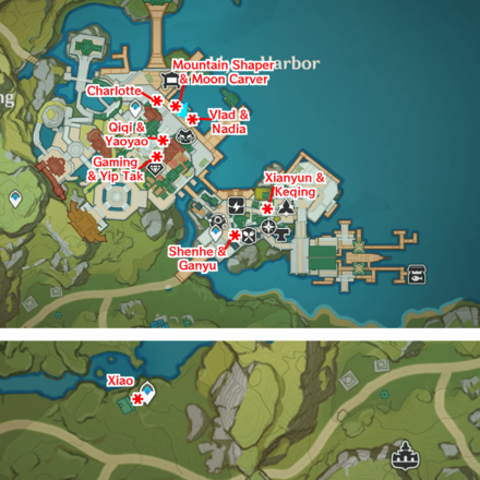 Genshin - 2024 Lantern Rite Character Locations - Act 4