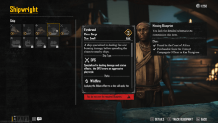 Skull and Bones - Crafting Firebrand