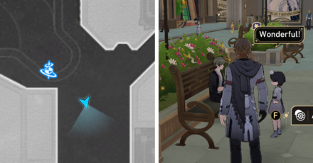 Honkai Star Rail - Happy Gear Location - Robin Fans near the Sweet Corner Space Anchor in Golden Hour