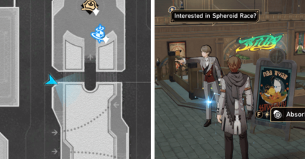 Honkai Star Rail - Calm Gear Location - Man Advertising by a Signboard in Golden Hour