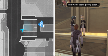 Honkai Star Rail - Angry Gear Location - Pepeshi by a Fountain in Golden Hour