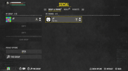 Skull and Bones Social Menu