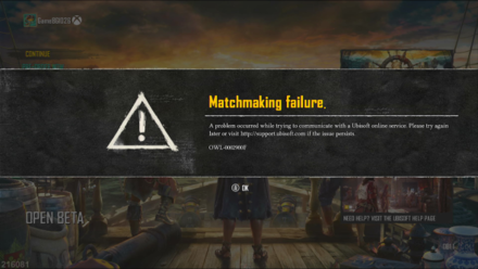 Skull and Bones Matchmaking Failure