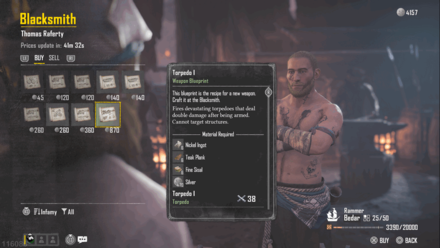 Skull and Bones - Buying Blueprints