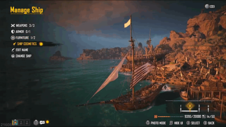 Skull and Bones - Edit Ship Cosmetics While Managing Ship