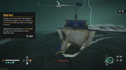 Skull and Bones - Navigate Around Rogue Wave