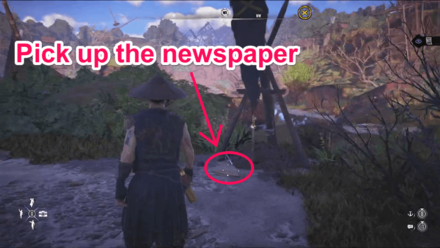 Skull and Bones - Pick up newspaper
