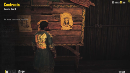 Skull and Bones Bounty Contract at Bounty Board