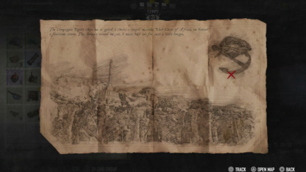 Skull and Bones Treasure Map