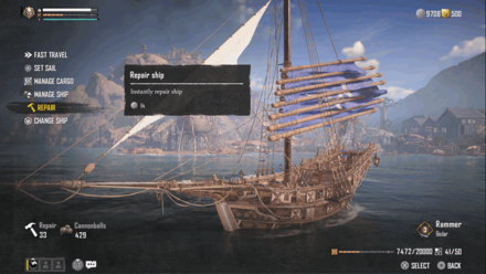 Skull and Bones - Repair Ship While Docked