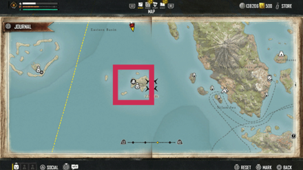Skull and Bones - Legendary Treasure Marked on Map