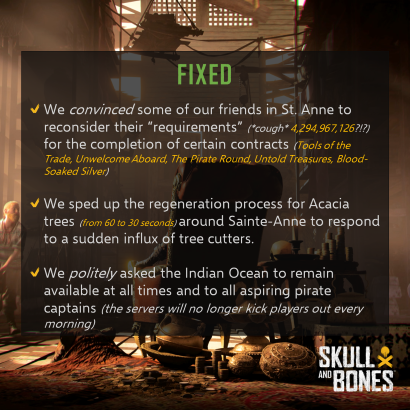 Skull and Bones Acacia Respawn Fix