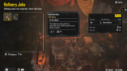 Skull and Bones - Gold Skull Rum Required Materials and Cost